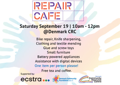 Sept 19. Repair Cafe